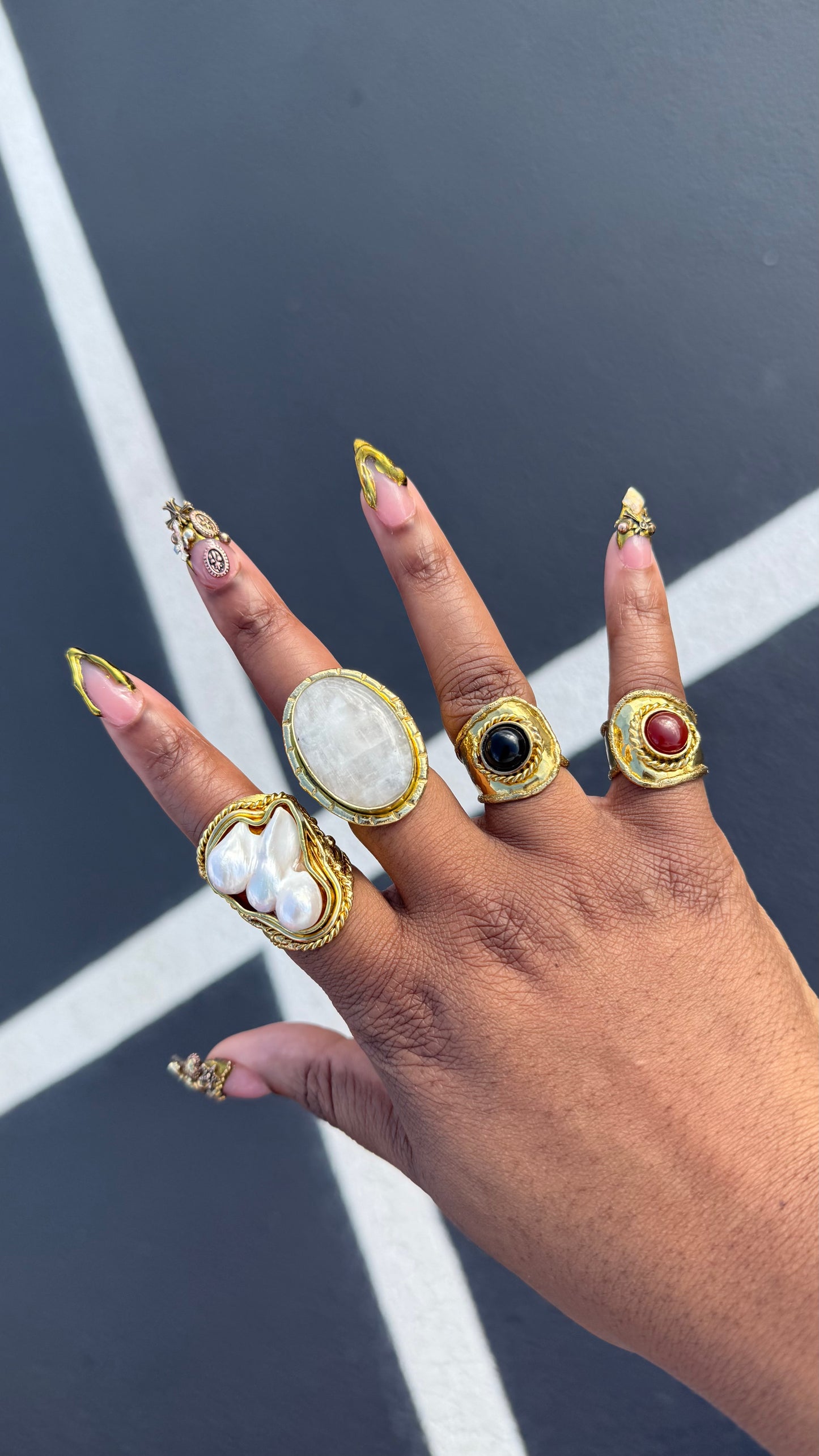 Quartz Oval Ring
