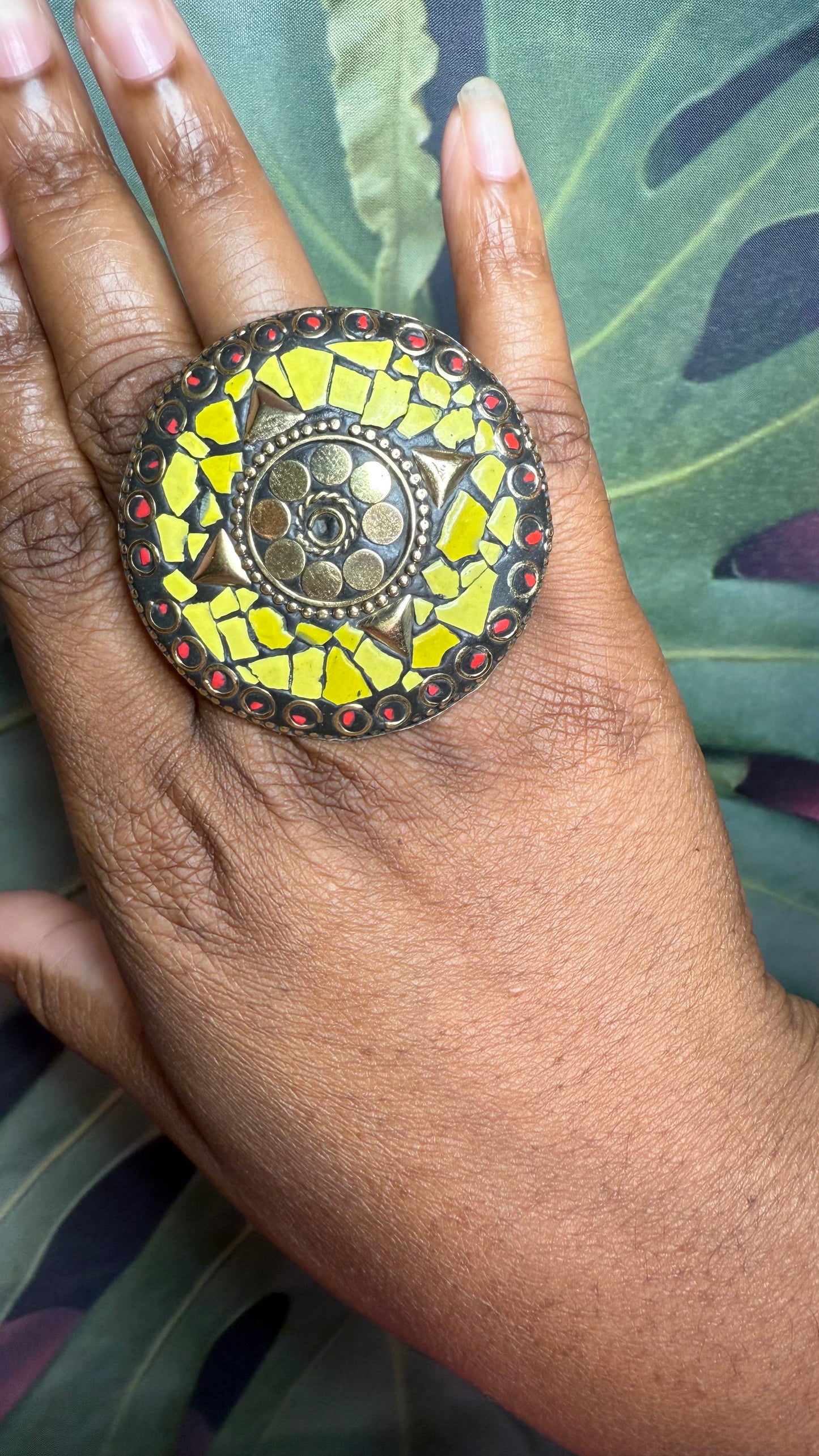 Mosaic Stone Ring #3