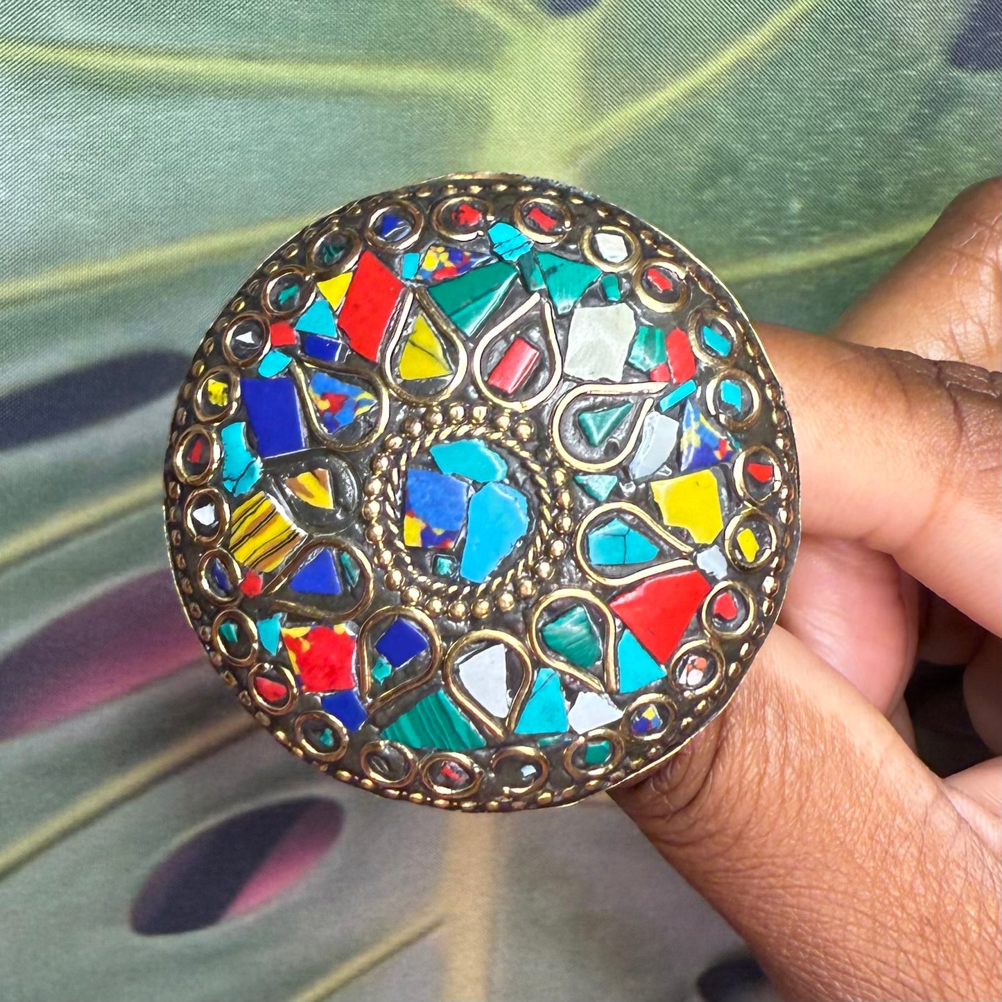 Mosaic Stone Ring #1