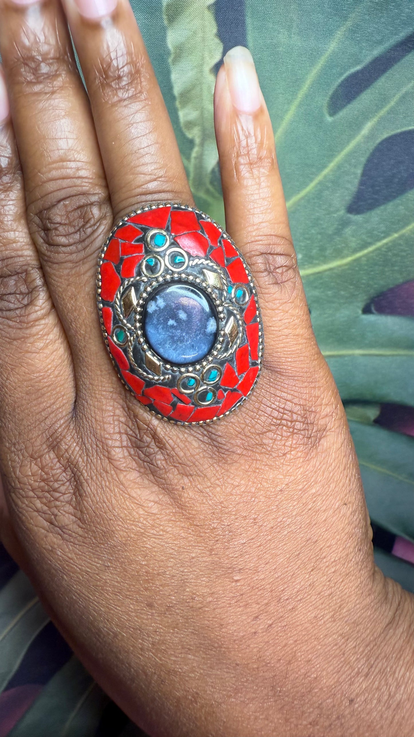 Mosaic Stone Ring #6