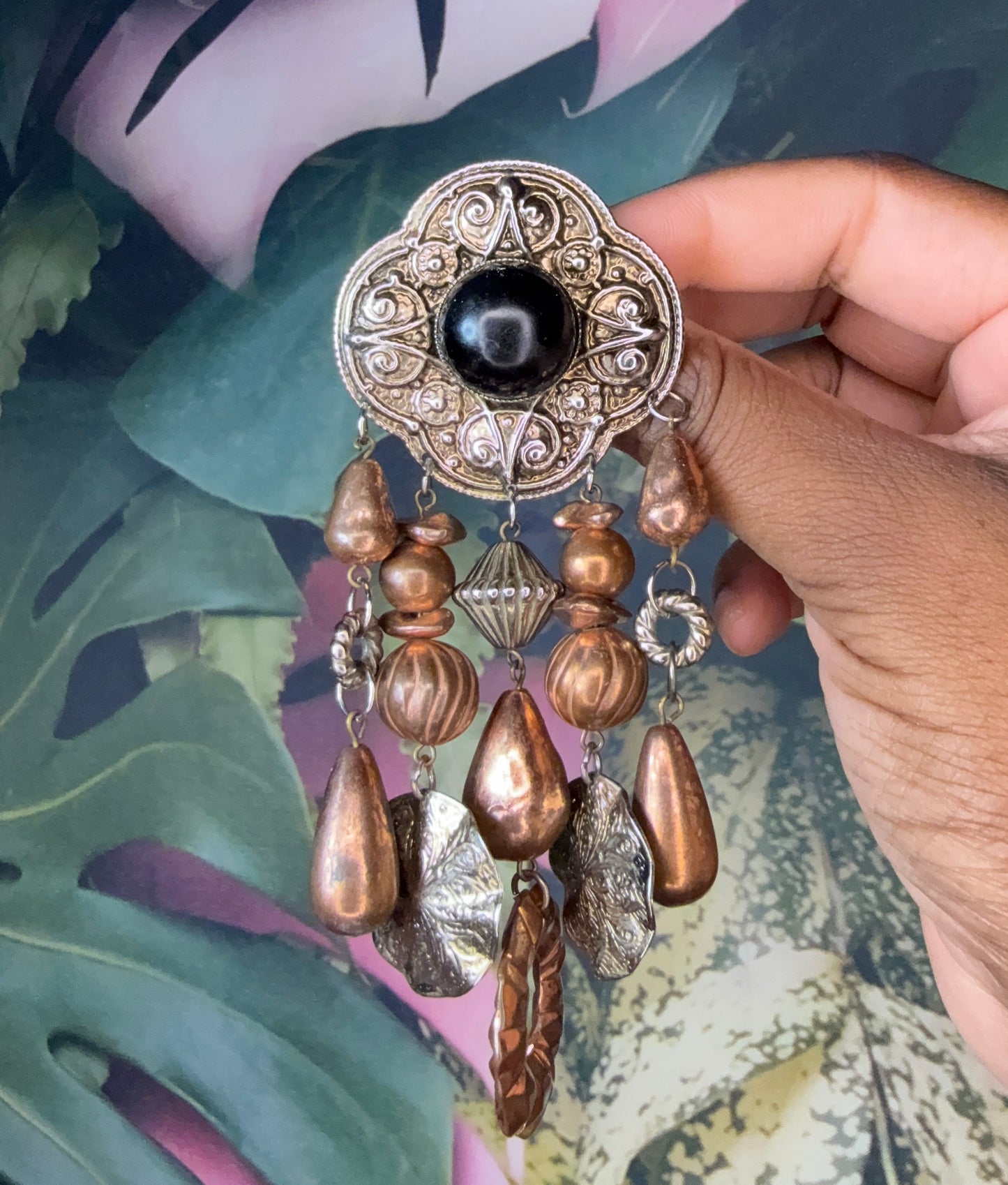 Deco Brass Brooch