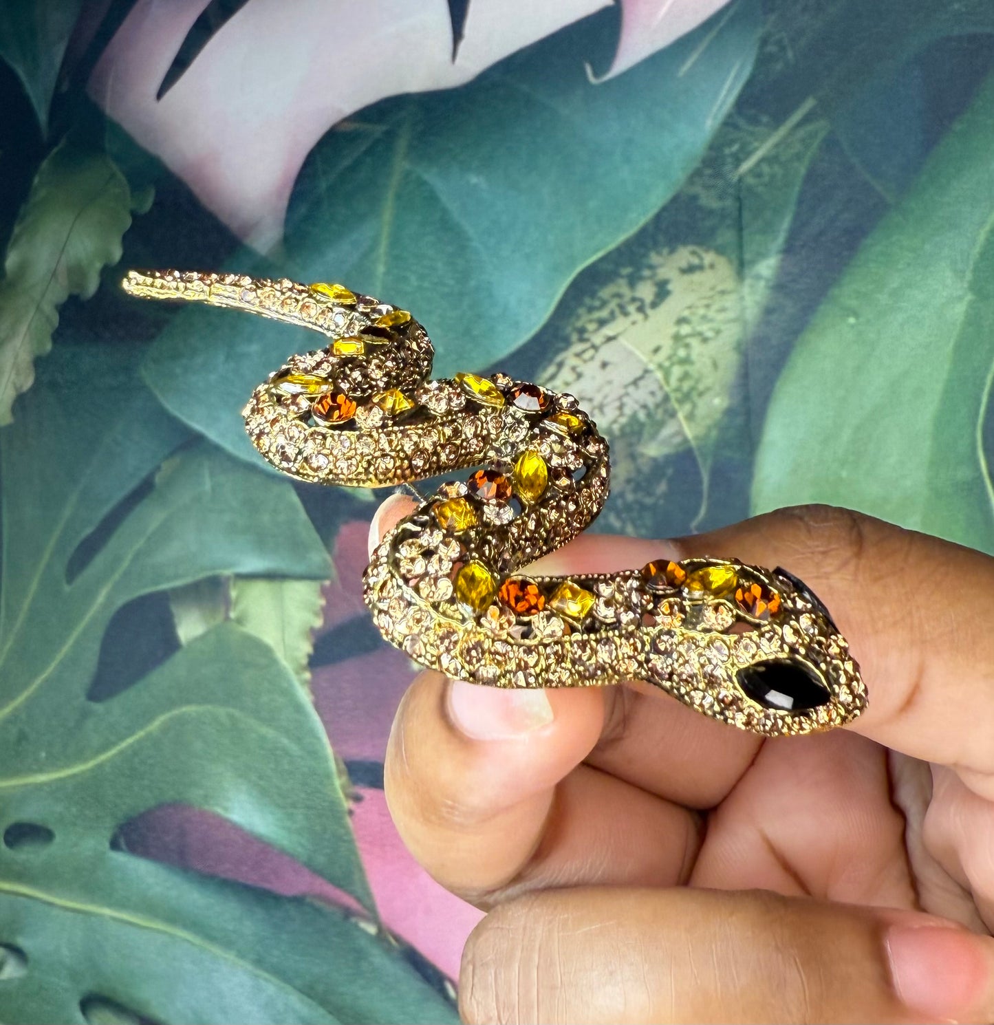 Gem Snake Brooch