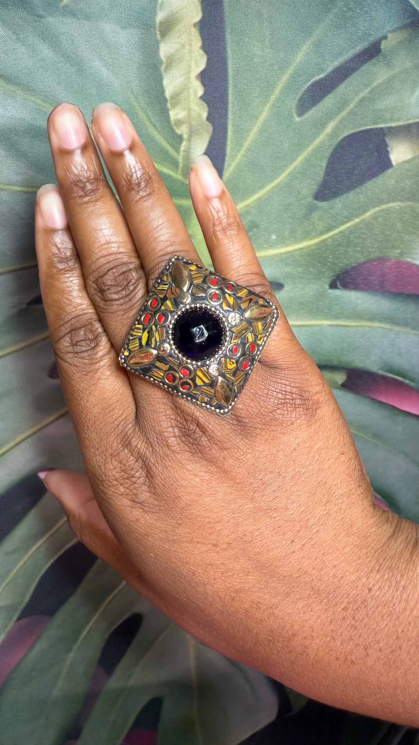 Mosaic Stone Ring #2